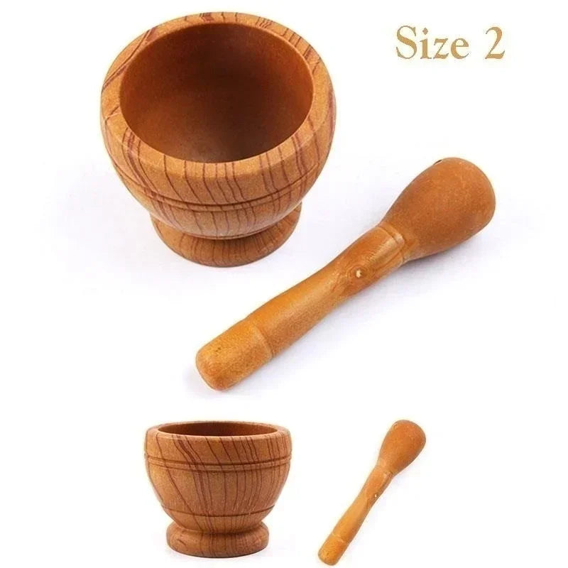 Set Garlic Herb Spice Mixing Grinding Crusher Bowl Restaurant Accessories