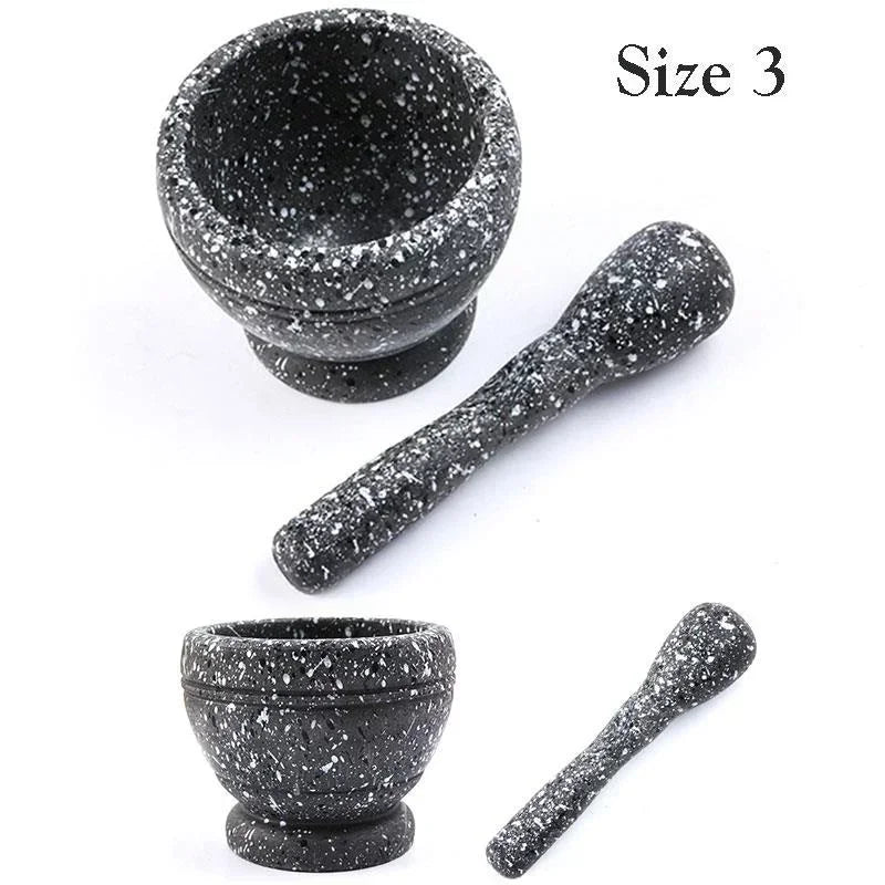 Set Garlic Herb Spice Mixing Grinding Crusher Bowl Restaurant Accessories